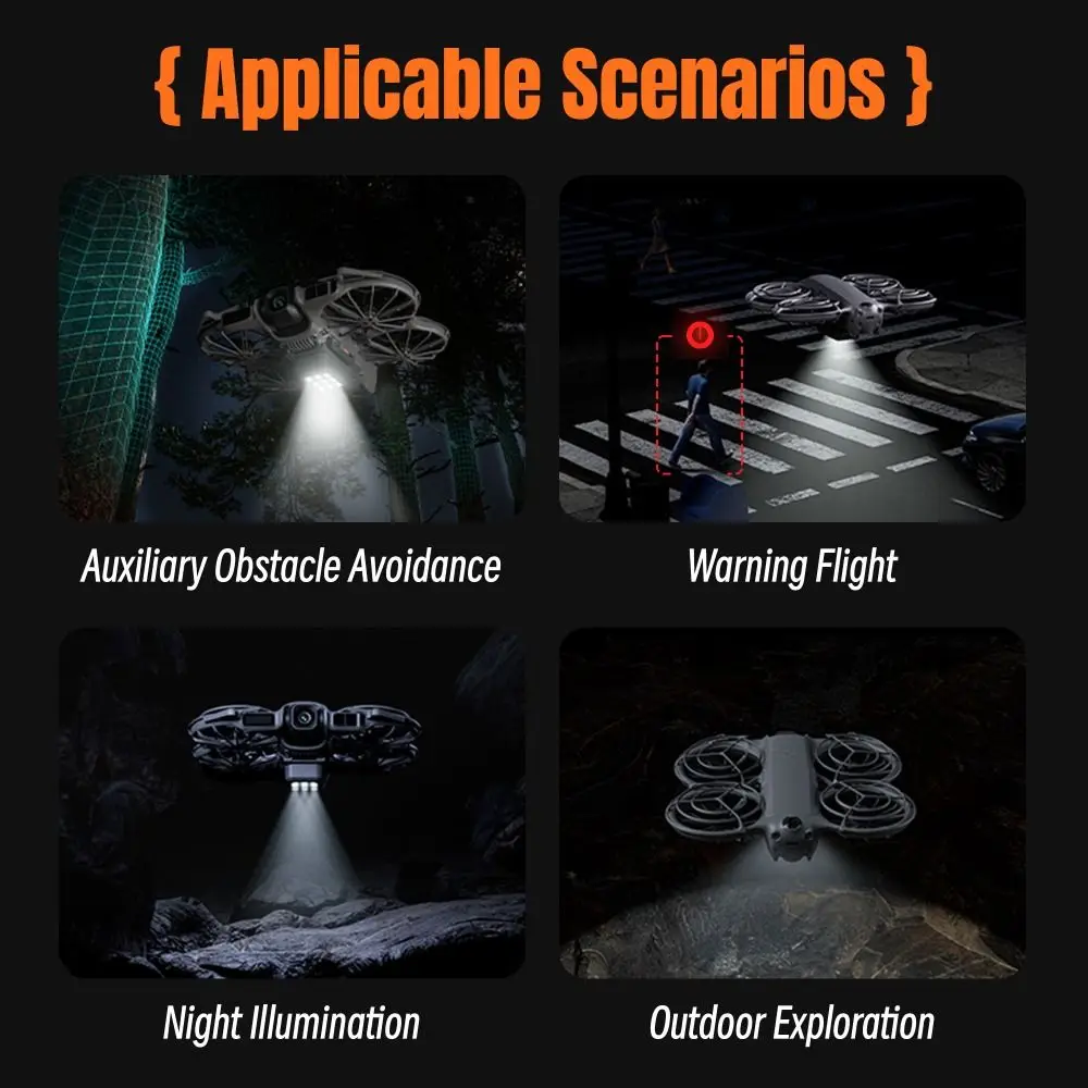 

2-IN-1 LED Landing Gear Lightweight with Flash LED Night Flight Light Rechargeable Luminous Landing Gear for DJI NEO 2