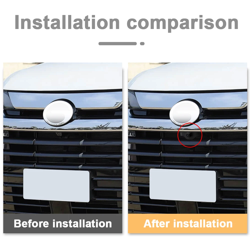 Carsanbo Fit for GAC Trumpchi M6 2023 Car Front View Camera CCD AHD 150° Wide Angle Night Vision Fisheye Waterproof Front Camera