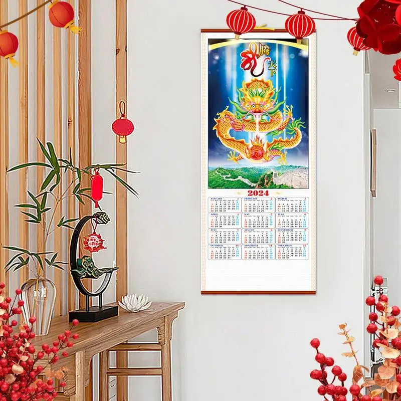 2024 Tahun Baru gulir kalender kreatif gulir untuk dinding dekorasi kalender untuk sekolah rumah untuk perencanaan kencan rencana Mingguan