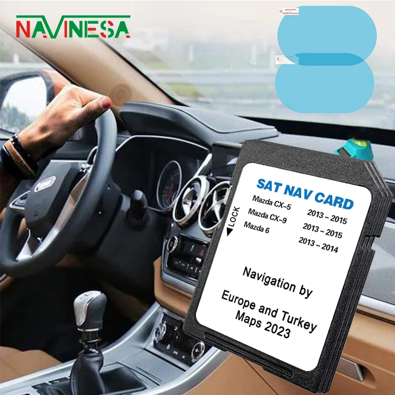 

SD Navi Card Europe UK Turkey Map for Mazda 6 CX5 CX9 Car 2022-2023 Navigation 8GB Sat Nav with Anti Fog Reaview 8GB