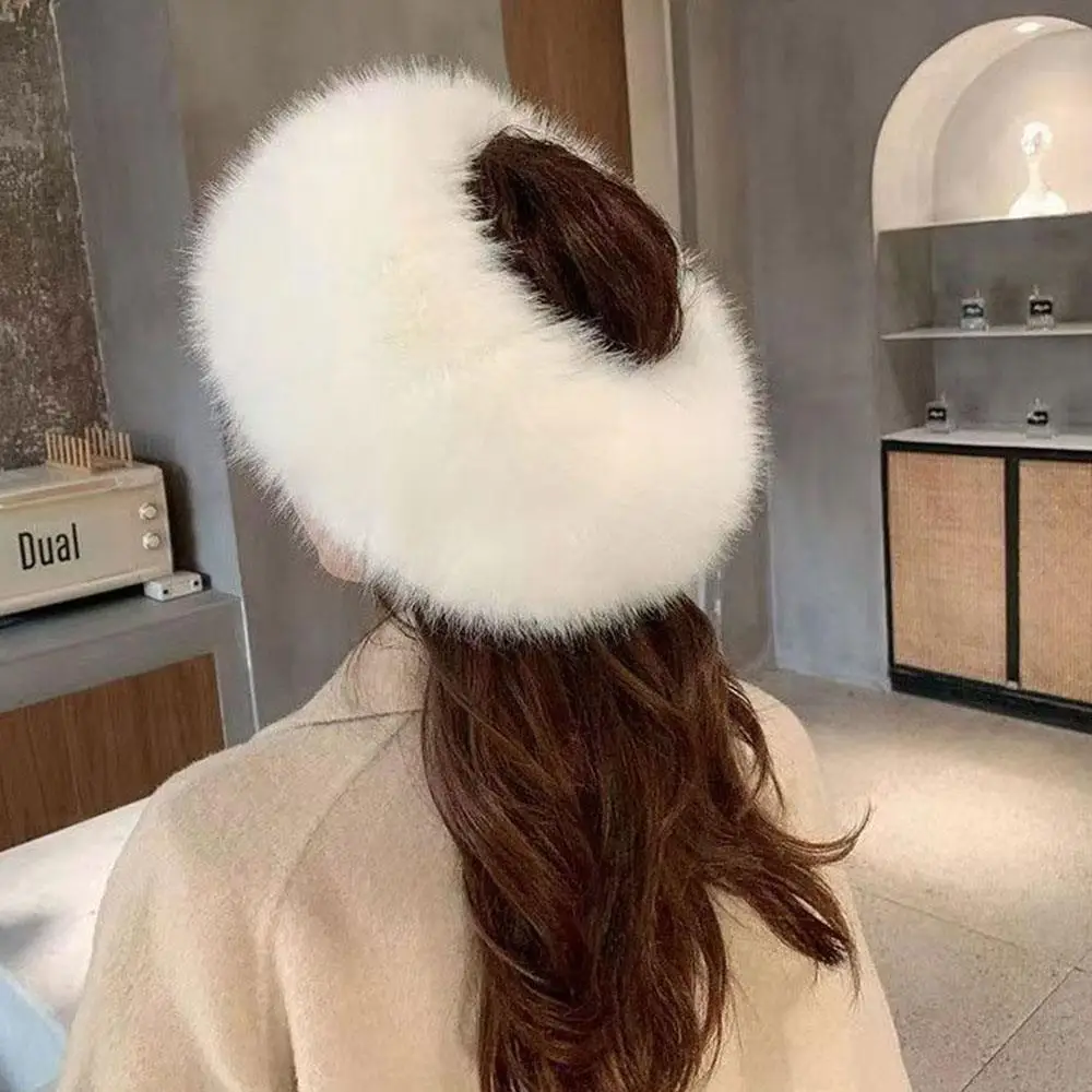 Chapeau seau chaud d'hiver en fausse fourrure pour femmes, chapeaux de pêcheur en peluche, doux et épais, résistant au froid, coupe-vent, ski, mode Panama