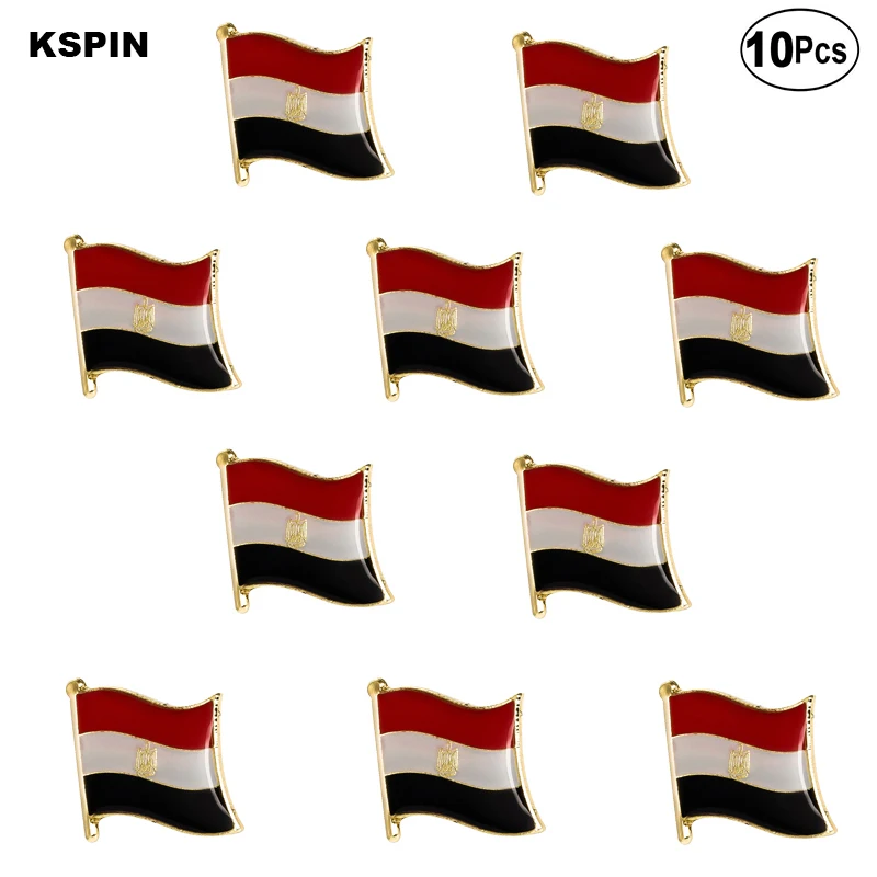 

Egypt Flag Lapel Pin Flag badge Brooch Pins Badges 10Pcs a Lot