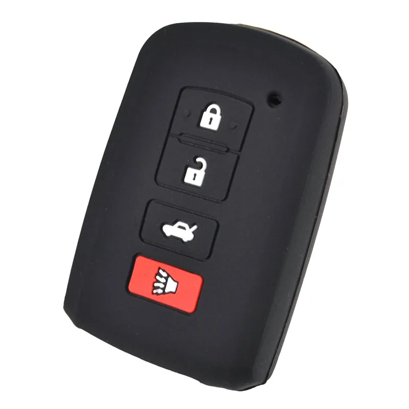 For Toyota Camry Corolla Rav4 Land Cruiser Avalon Auris Highlander Prius Silicone Remote Key Case Fob Cover 4 Button