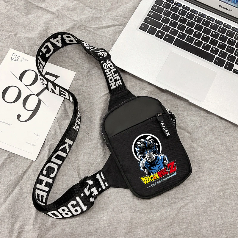 Dragons Ball Sports Chest Bag Men Small Mobile Phone Anime Figure Messenger Bags Boy Waist Bags Multi-Function Carry-on Bag Gift
