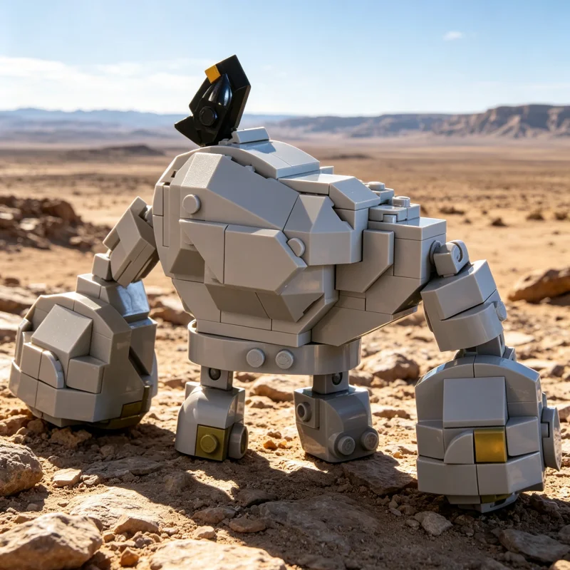 Rock Giant Guardian MOC Building Blocks 315 Parts Stone Guardian Display Model DIY Assembly Brick Set Desktop Collectible