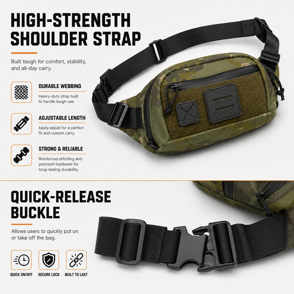 Borsa Tattica da Cintura EDC, - Edc Concealed Carry Sling Bag recensione e prezzo