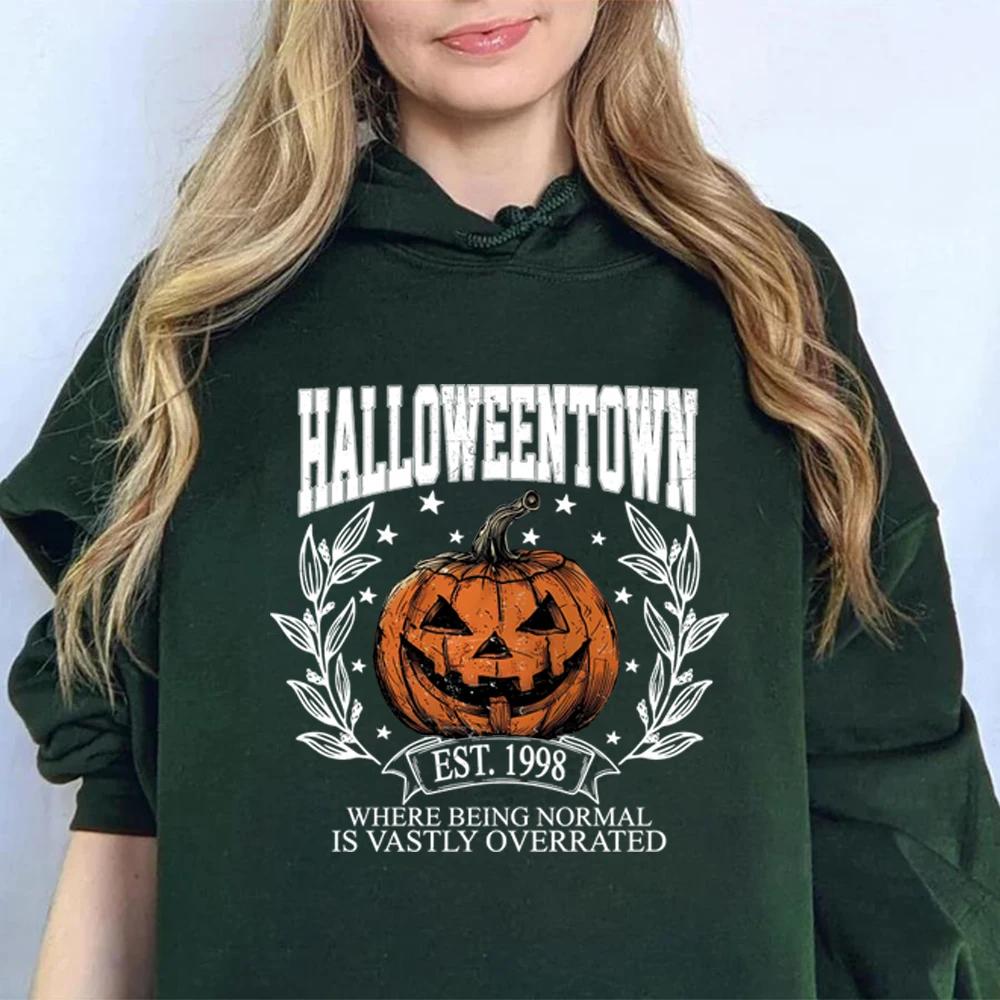 Vintage Halloweentown 1998, bluza z kapturem Halloweentown University bluza z kapturem dynia jesienny sweter Halloween bluzy imprezowe topy