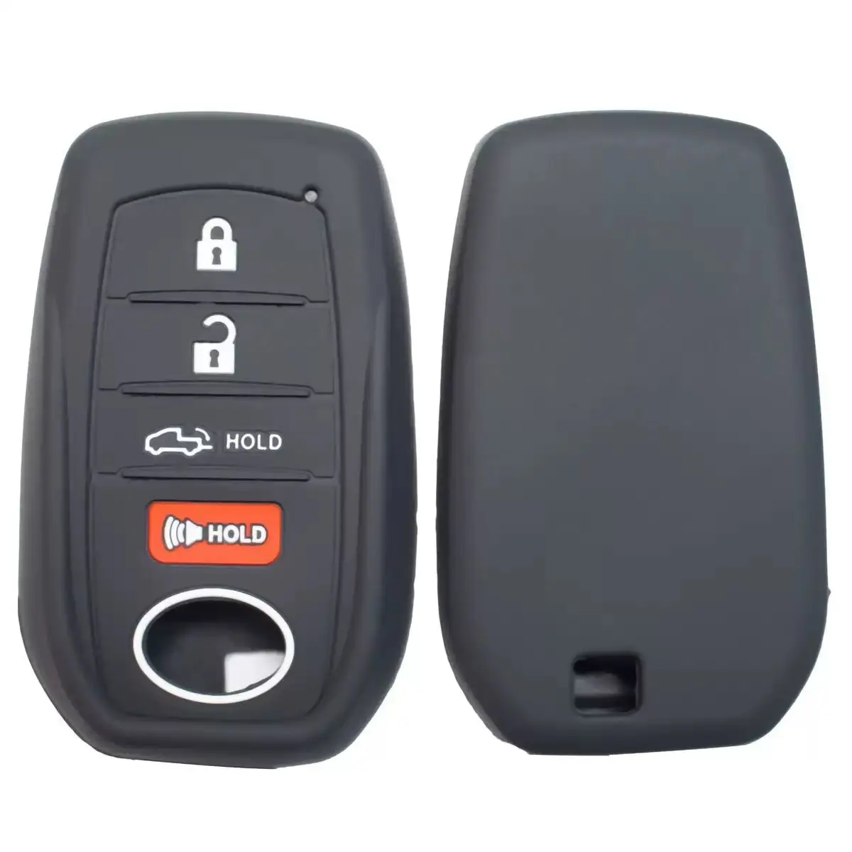 Suitable for Toyota Rav4 Corolla Camry Highlander Prius Car Key Case Silicone Key Fob Cover Remote Control Alarm Key Protector