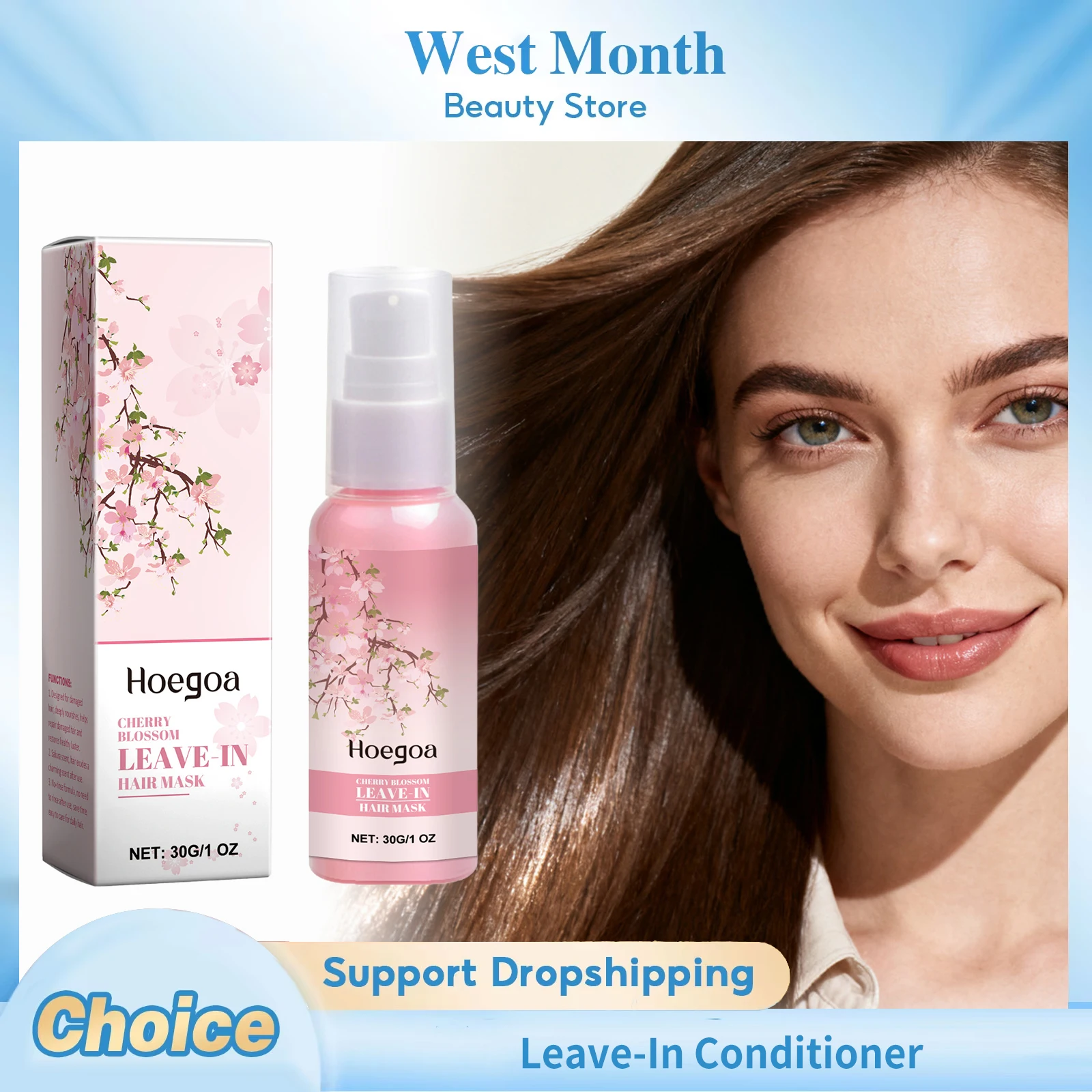 

Cherry Blossom Leave-In Conditioner Nourishing Repair Damaged Reduce Breakage Split Ends Smooth Fragrance Moisturizing Hair Mask