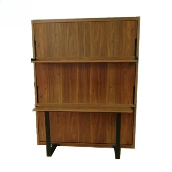 Bed Vertical Murphy Bed Wall Bed with Double Black Desk Modern Multifunctional Bedroom Furniture view 3