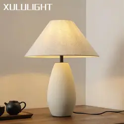 Japanese Style Ceramic Table Lamp Remote Control Desk Lamp For Living Room And Bedroom Decoration Retro Decoration For Study