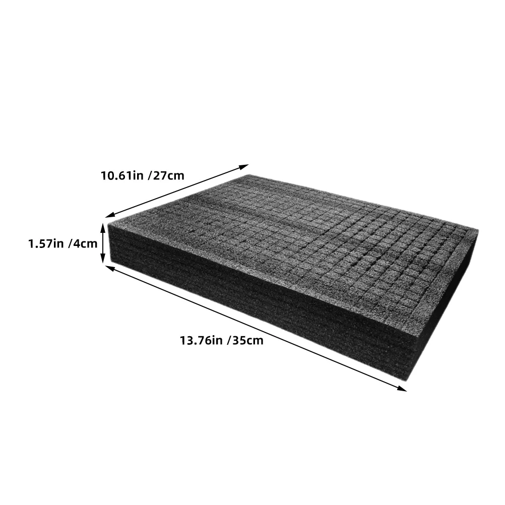 2 Stück schwarze Perlen-Baumwollschaumstoff-Einsätze, professionelle Verpackungseinlage für den täglichen Gebrauch, geschnittene Schutzpolsterung für Schmuckwerkzeuge