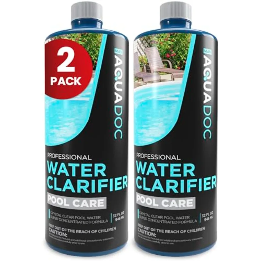 

Pool Clarifier Liquid for Cloudy Water Treatment - Swimming Pool Water Clarifier to Support Water Clarity in Inground and Above