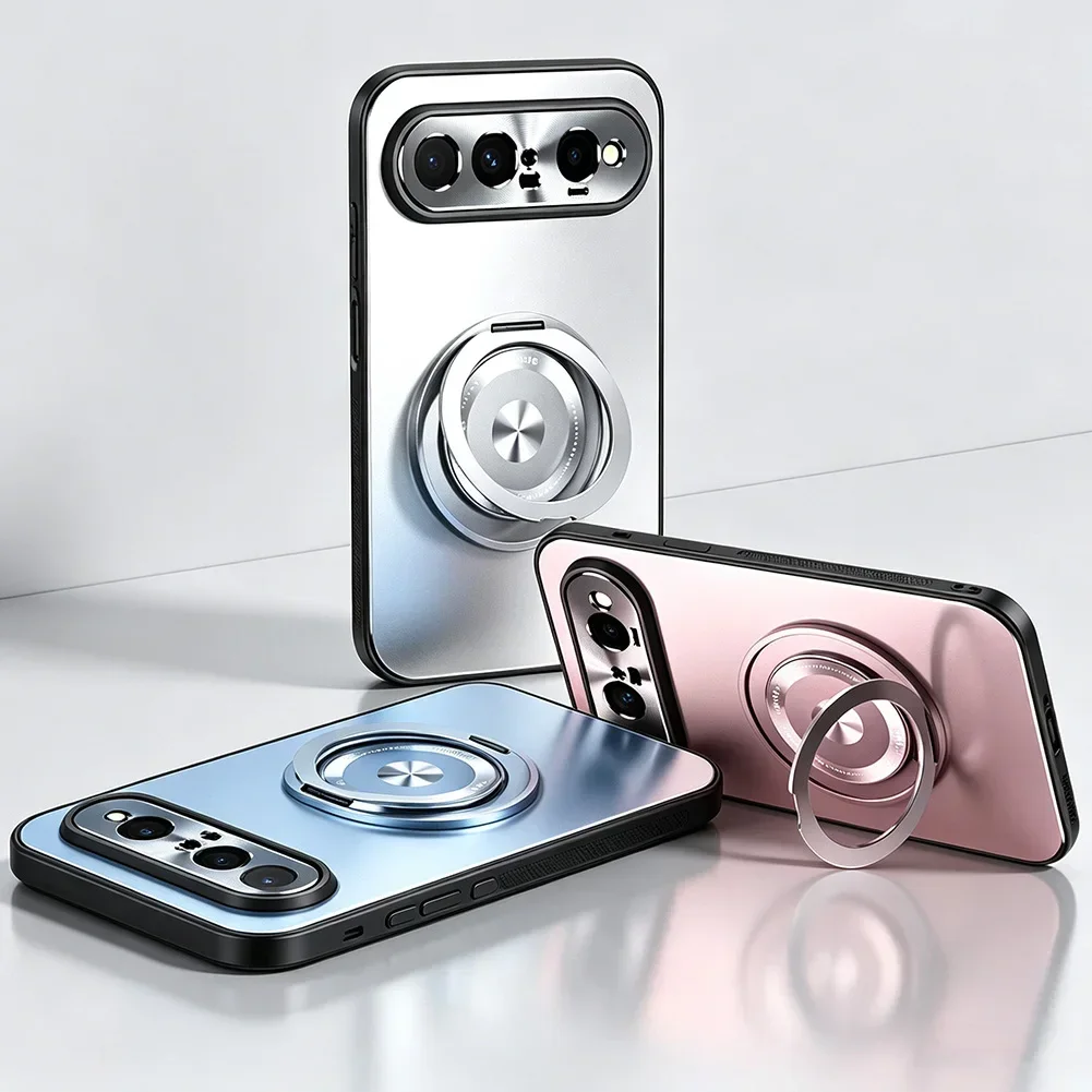 For Huawei Pura X View Magnetic for MagSafe Matte Ring Holder Cover for Huawei Pura X View Hard Bumper Protective Cover