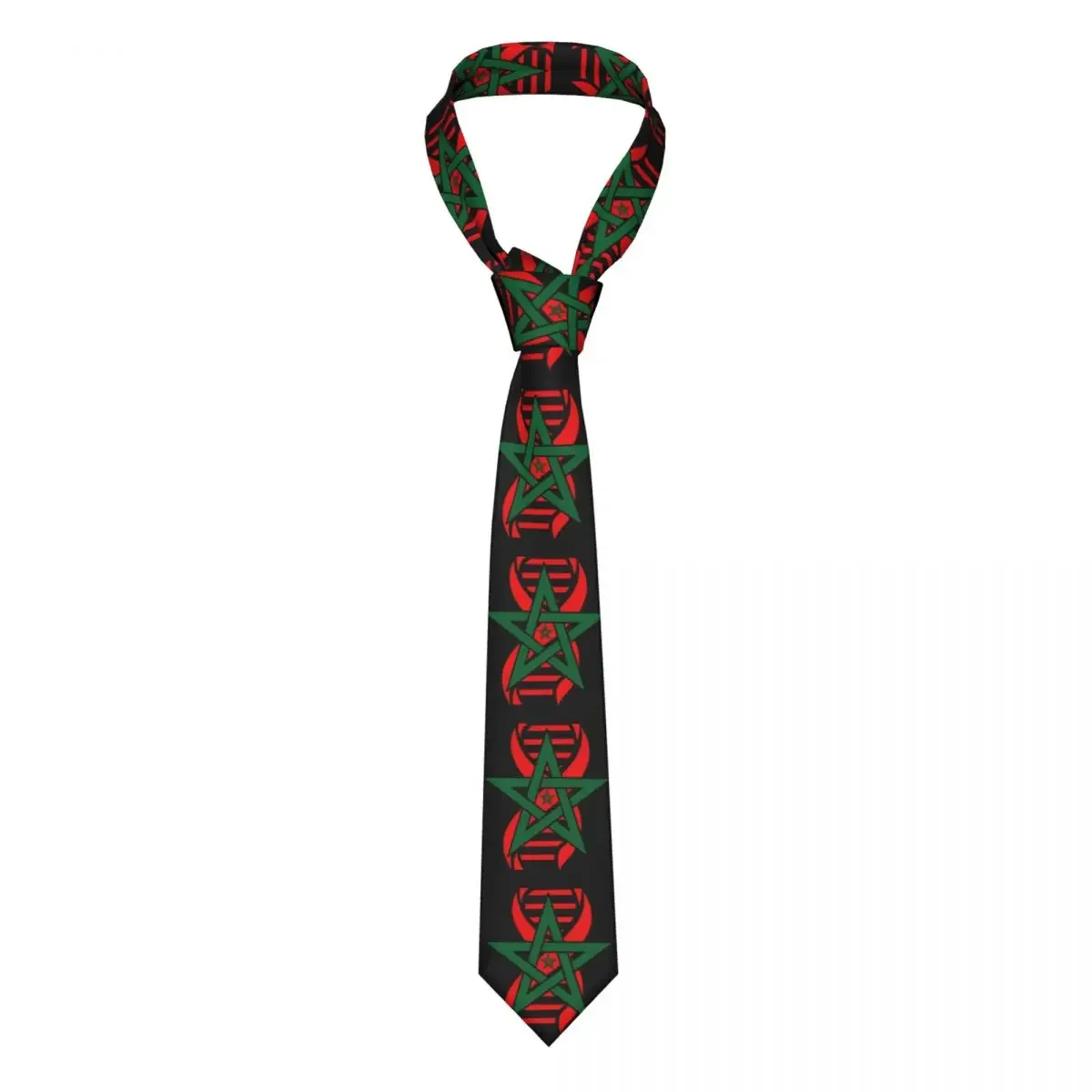 Fashion Moroccan Flag Its In My DNA Morocco Ties for Office Custom Men Necktie