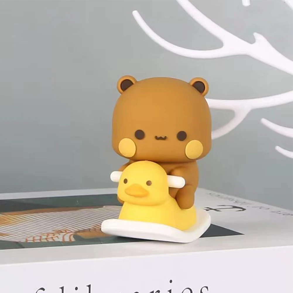 Bonito Brinquedo Urso de Ação Kawaii, Arte Brinquedo Urso, Bubu Dudu Panda Figura, Decoração Adorável Doce Colecionável, 6,5 cm