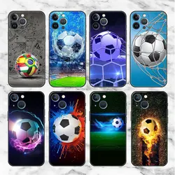 Football Soccer Case For Apple iPhone 14 15Pro Max 13 11 12 Mini SE 7 8 Plus X XS 6 6S Silicone Shell Phone Cover Soft TPU Funda