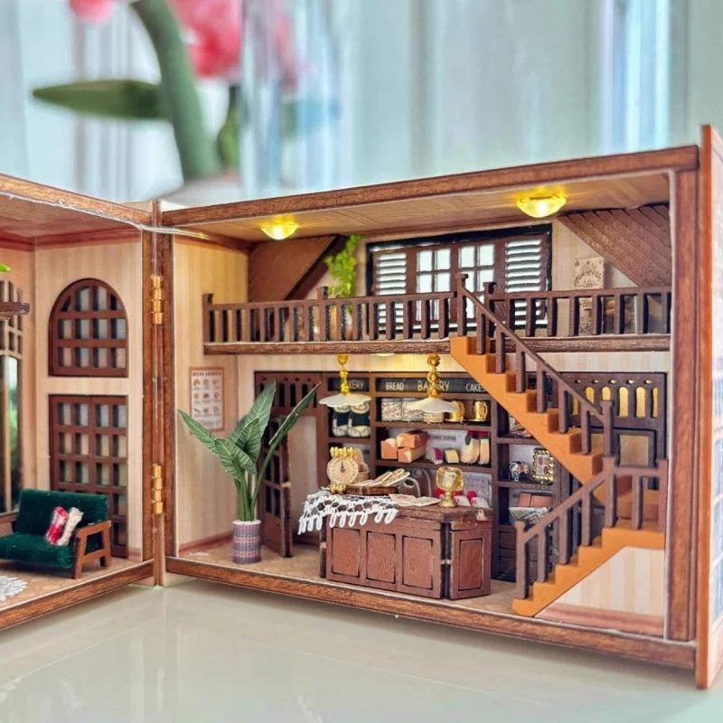 

CUTE ROOM DIY Small House Fantasy Magic Cube Miniature Scene MINI Dollhouse Handmade Wooden House 3D Kit Birthday Adult Gifts