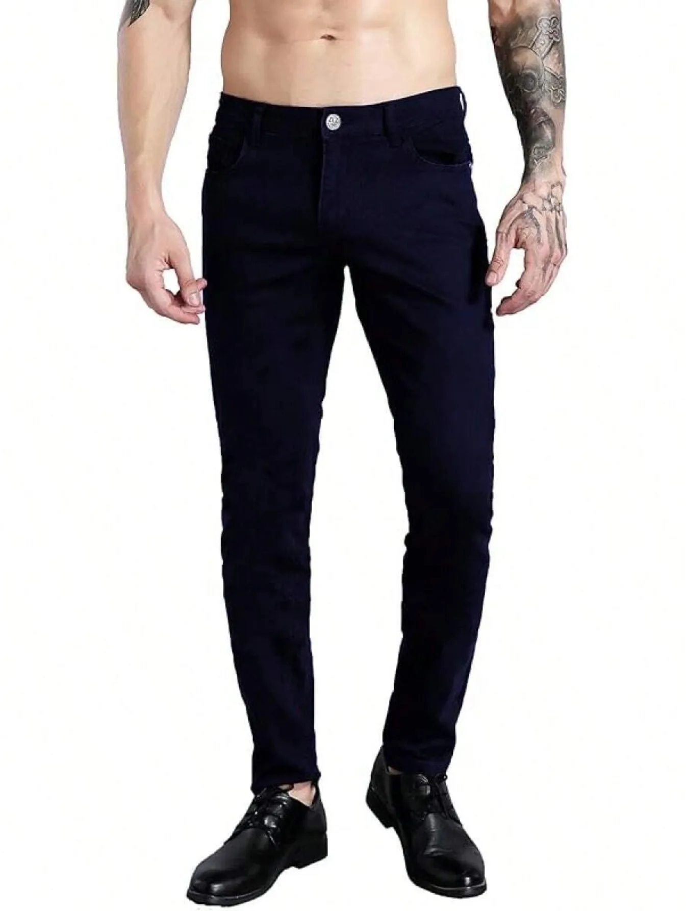 

American Rap Style: Men's Flexible Straight Leg Denim Jeans