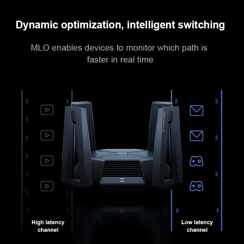 Router originale Xiaomi 10 Gigabit WiFi 7 2GB RAM Doppia porta di rete 10G 2.5G x 4 Porta di rete adattabile Mesh IPTV USB 3.0 mi home
