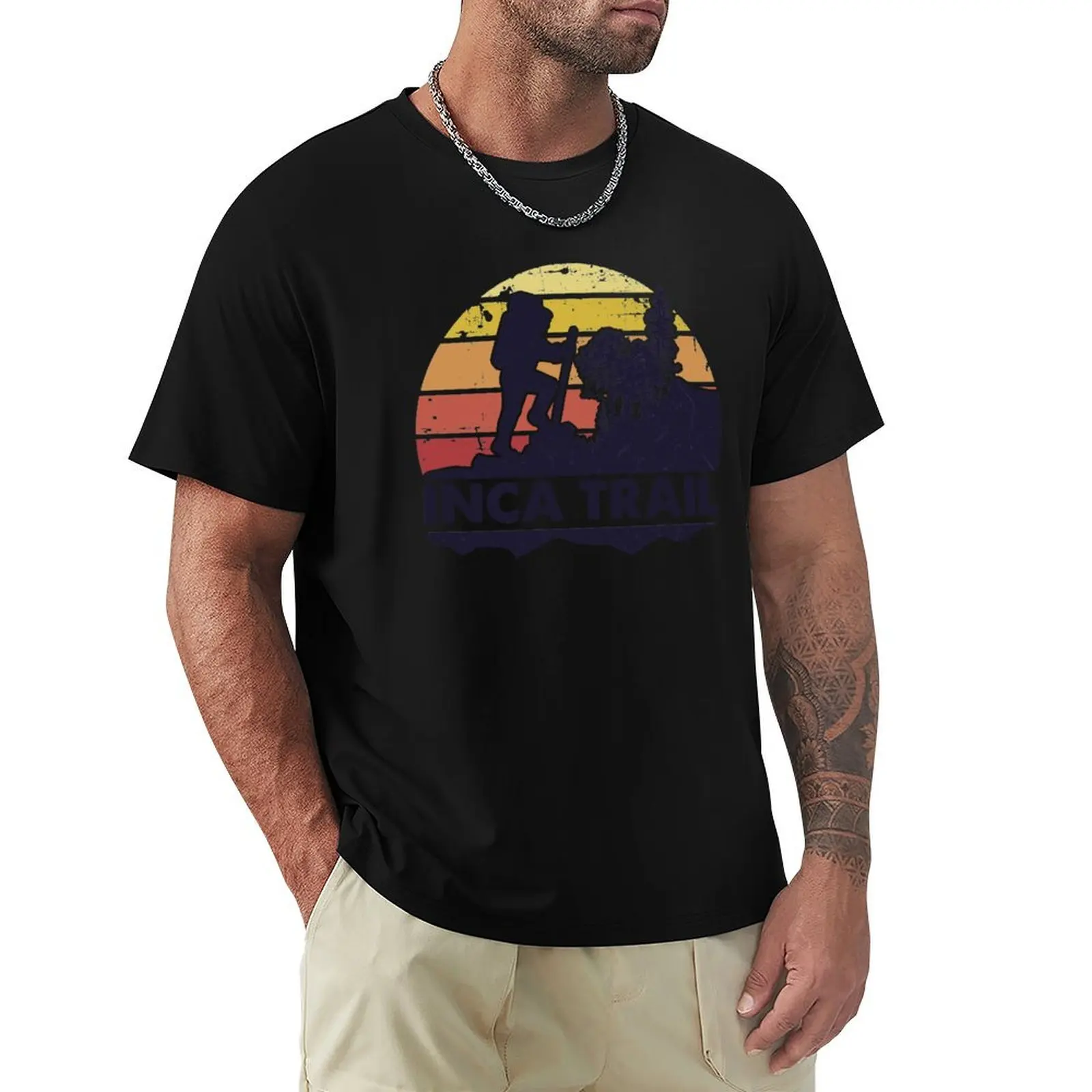 

Inca Trail hiker gift T-Shirt Work Wear Simple Tee Shirt