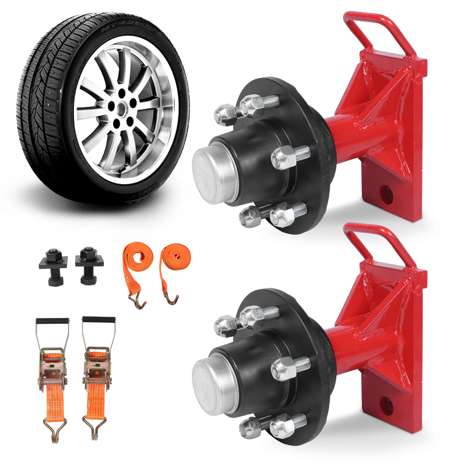 

Комплект из 2 колес для транспортировочного контейнера с 6 лампочками и храповым механизмом, аксессуар для транспортировочного контейнера для перемещения пустых контейнеров длиной 20–40 футов