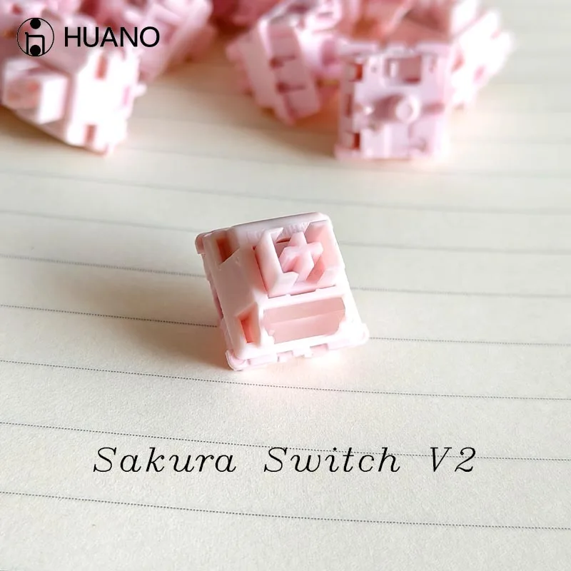 HUANO Sakura V2 Switch 5 Pinos 35g Linear Hot swap RGB Teclado Mecânico Interruptores Acessórios de Personalização Lubrificação de Fábrica