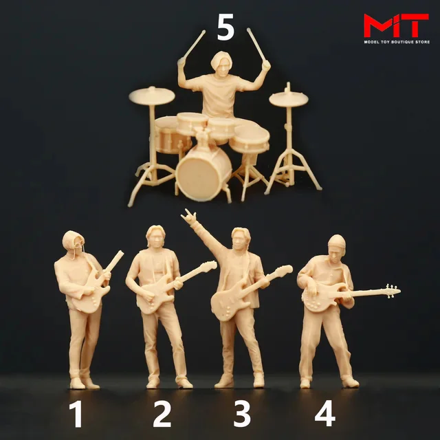 Miniatures Figures1/87 1/64 1/43 A209 Hong Kong Beyond Band Scene Props Model Micro Diorama Photography Collection Home Decor