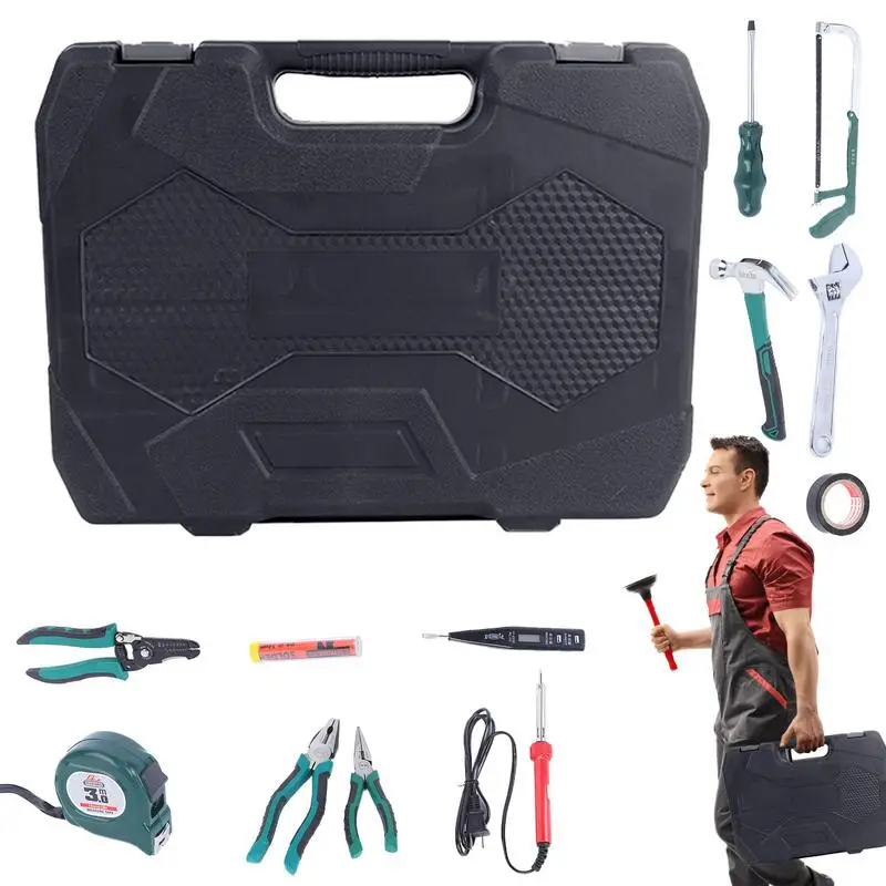 Tool Set For Home 39 Pieces Tool Kit With Drill Hand Tool Set Household Tool Set Complete Toolbox Set With Storage Box For Home