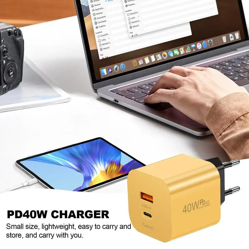 Fast Charging 40W USB Type C Charger EU KR PD 3.0 Quick Charge Wall Phone Adapter For i-Phone 15 Xiaomis Huaweis Samsungs