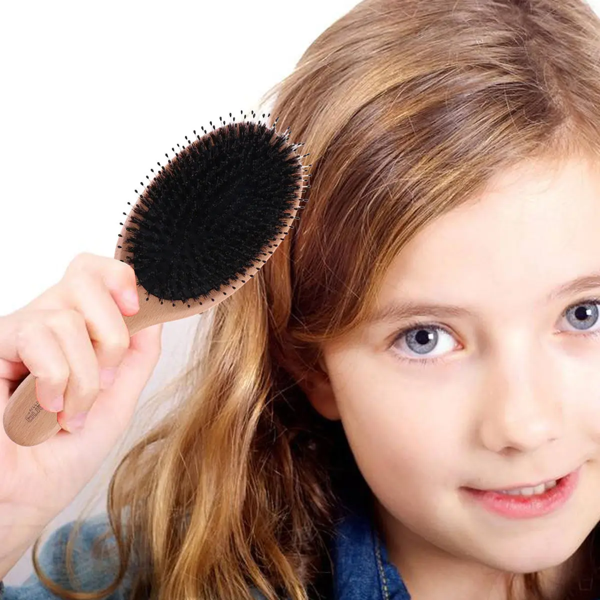 

2 Pcs Bamboo Bristle Brush Boar Brushes for Hair Travel Styling Tools Hairbrush Portable Massage