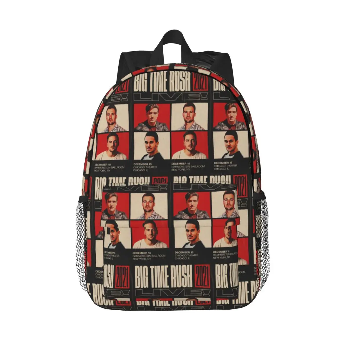 Big Time Rush BTR Band Music Backpack Daypack Large Capacity Boys Girls BookBag Shoulder Bags for Men Women Children School Bag