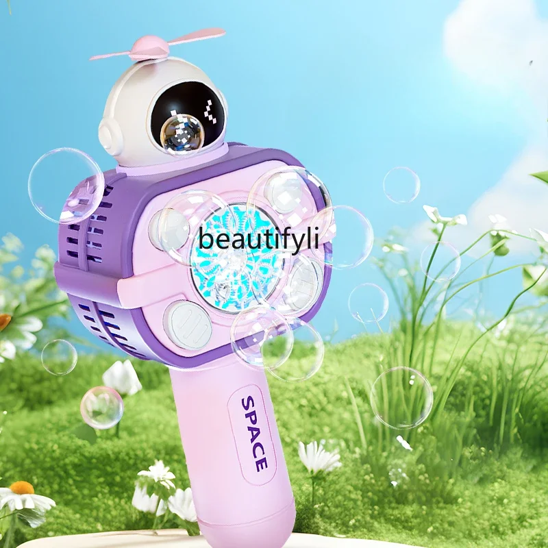 Bubble machine Children's hand-held automatic blowing electric infant charging toy