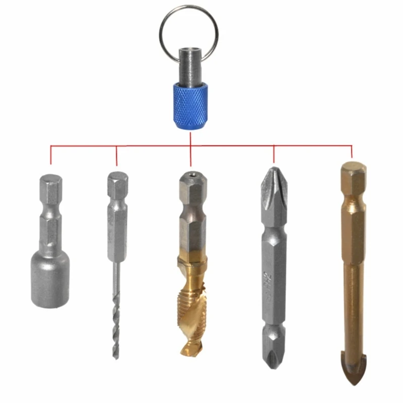 1/4 Shank Impact Drill Bit Extension Bar Portable Drill Screw Adapter Steel