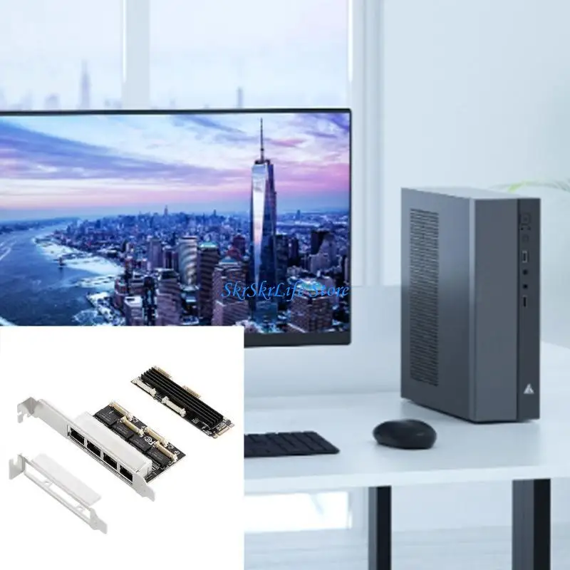 

E65E расширяйте Connectivities M.2 (B+M до 4 портов RJ45 Gigabit Ethernet Card Card