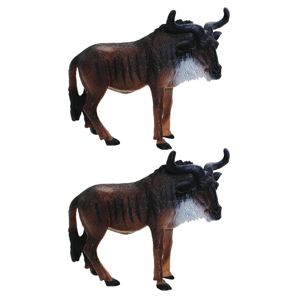 Figuras de simulación de Pvc para niños, juguetes cognitivos de plástico, animales de la selva, modelo de caballos, Mini animales, 2 uds.