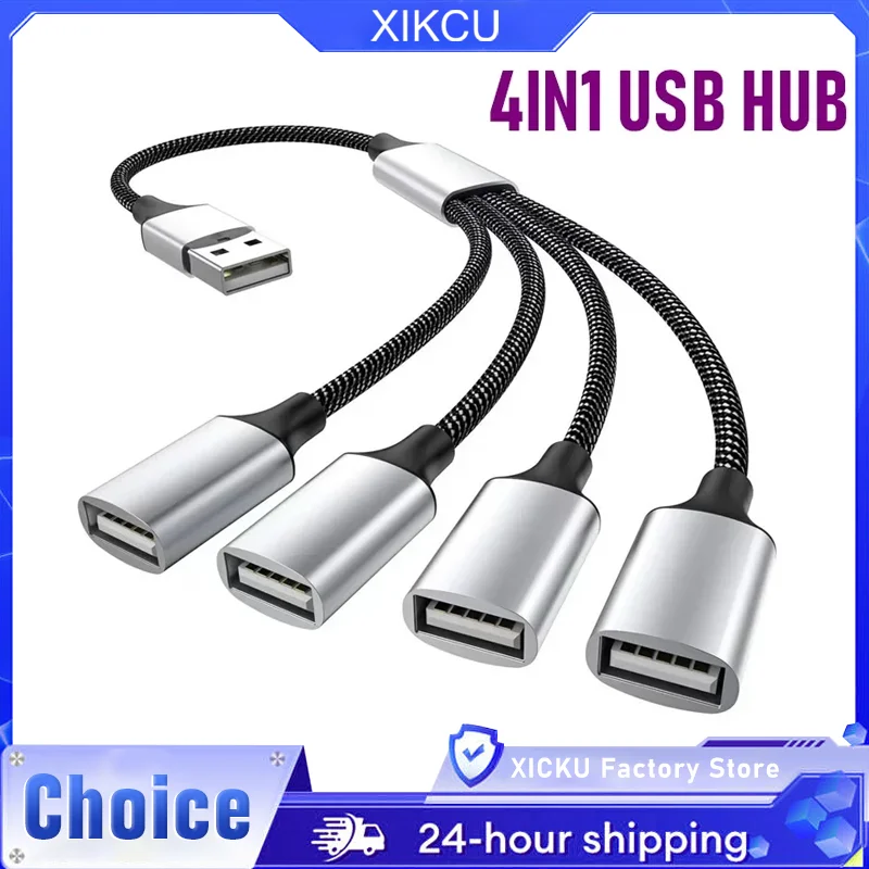 Fast Data Transmission 4 Port Type C USB Hub Splitter OTG Adapter for Computer MacBook pro Air Multi Device USB Hub Extensions