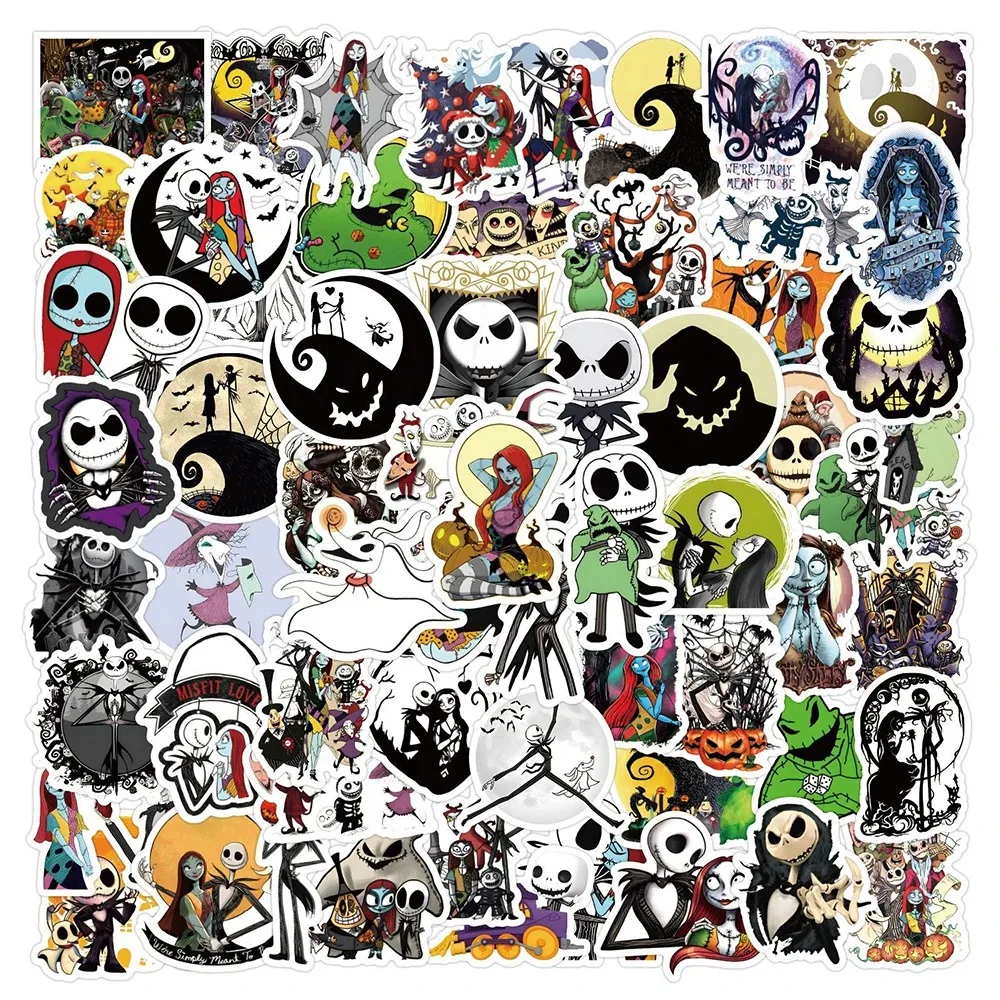 120 pegatinas de Disney The Nightmare Before Christmas para ordenador, cuaderno, papelería, juguetes DIY, secretos