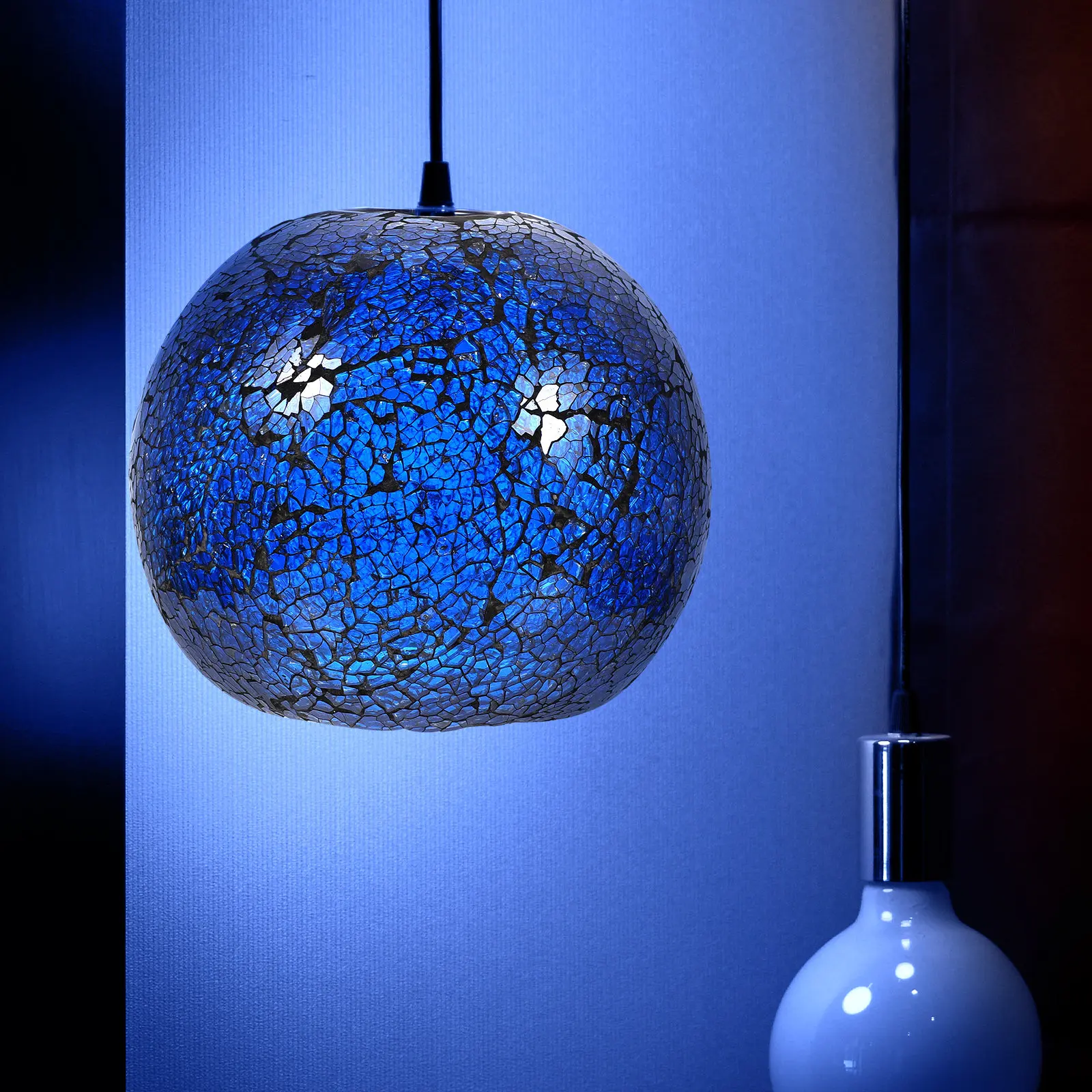 

Vintage Wall Light Shade E26 E27 Mosaic Glass Globe Retro Style Lampshade for Bedroom Office Study Bar Restaurant Decorative