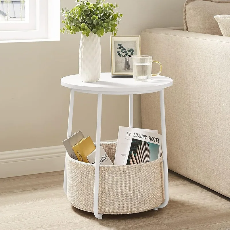 Couch edge MDF Modern living room with fabric basket Bedroom Bedside table Coffee table Side table