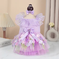 Summer Pet Princess Clothes Pet Dog Dress For Dogs Skirt Summer Dog Wedding York chihuahua poodle For Dogs Skirts Cat Dresses