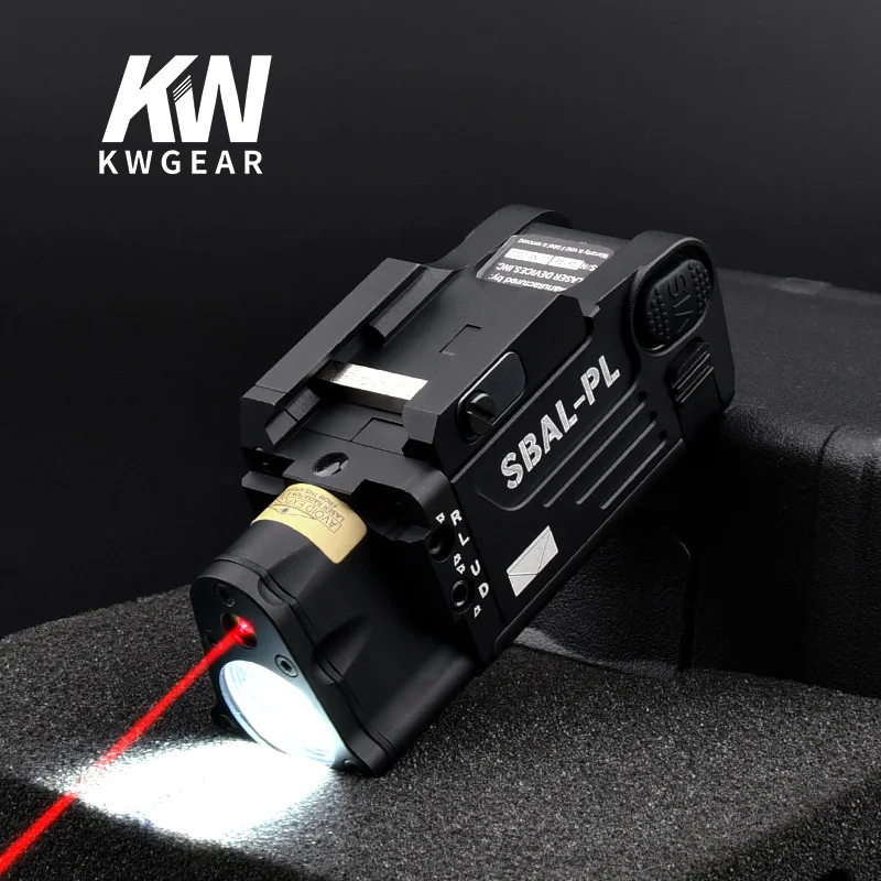 WADSN Metal Tactical SBAL-PL Strobe/Constant Flashlight  Red Dot Laser Sight Hunting Weapon Glock G17 G19 Pistol Accessories