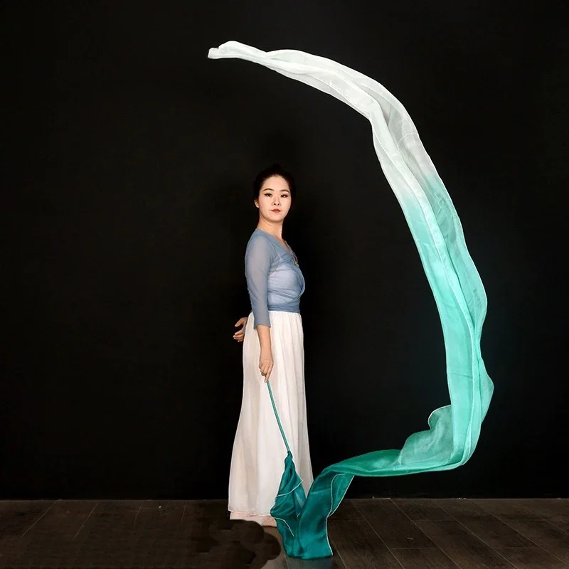 

Женский реквизит из натурального шелка по индивидуальному заказу, фиолетовый пастельный градиент цвета, реквизит для танца живота, шелковый реквизит для танца, сценическое выступление, 400X45 см