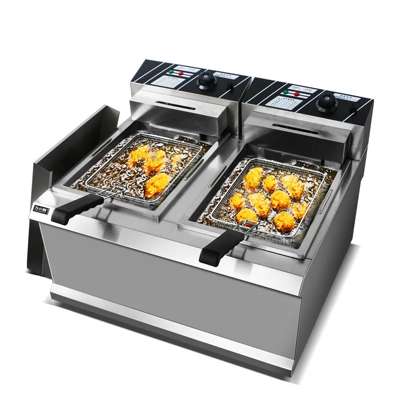 

Fryer, commercial electric fryer, single and double cylinders with large capacity, temperature control of fried chicken and chi
