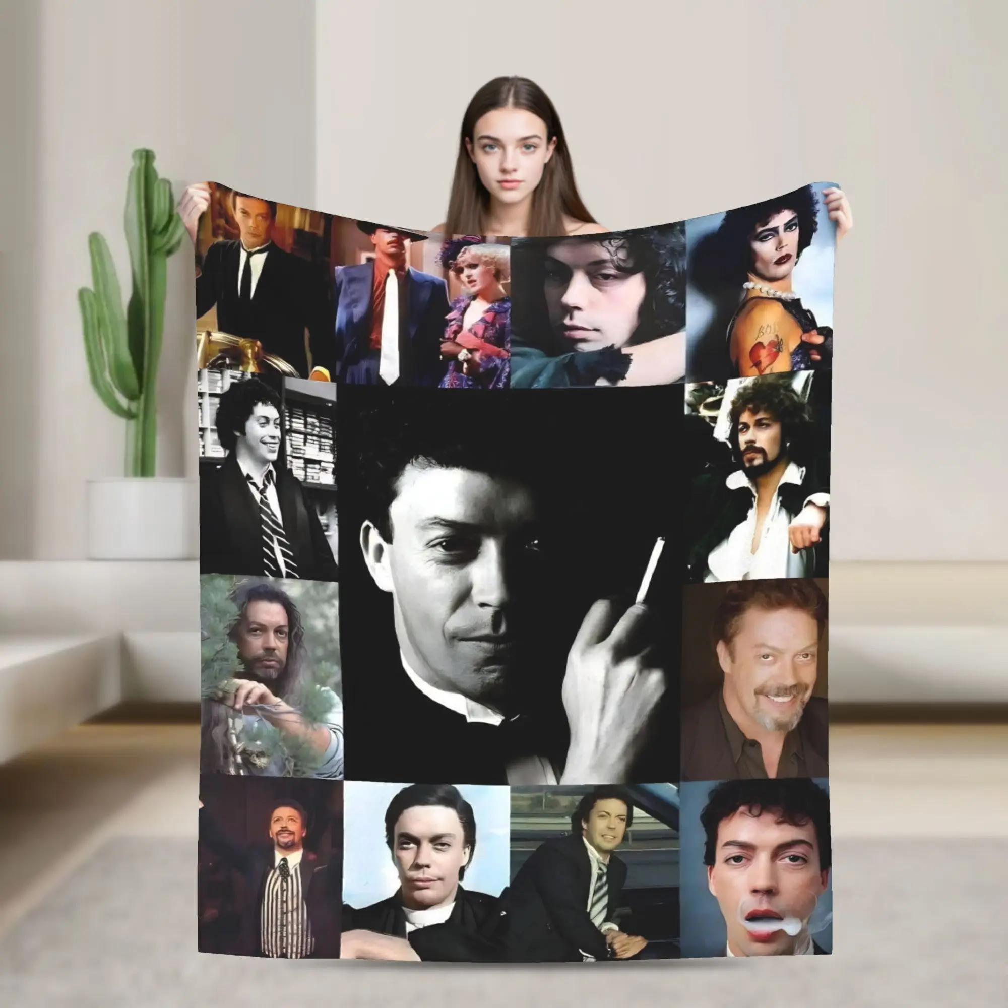 Tim Curry Frank Fuzzy Blanket The Rocky Horror Picture Show Awesome Throw Blanket for Home 125*100cm Quilt