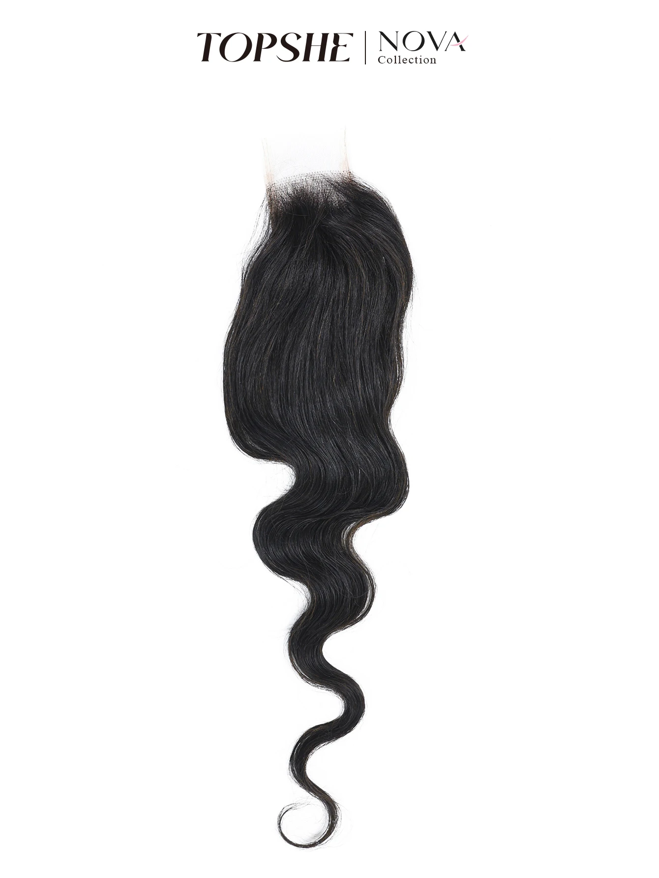 TOPSHE 100% Human Hair Topper 14" Body Wave Swiss Lace Base Clip in Toupee for Women Thinning Hair Loss Volume Natural Black
