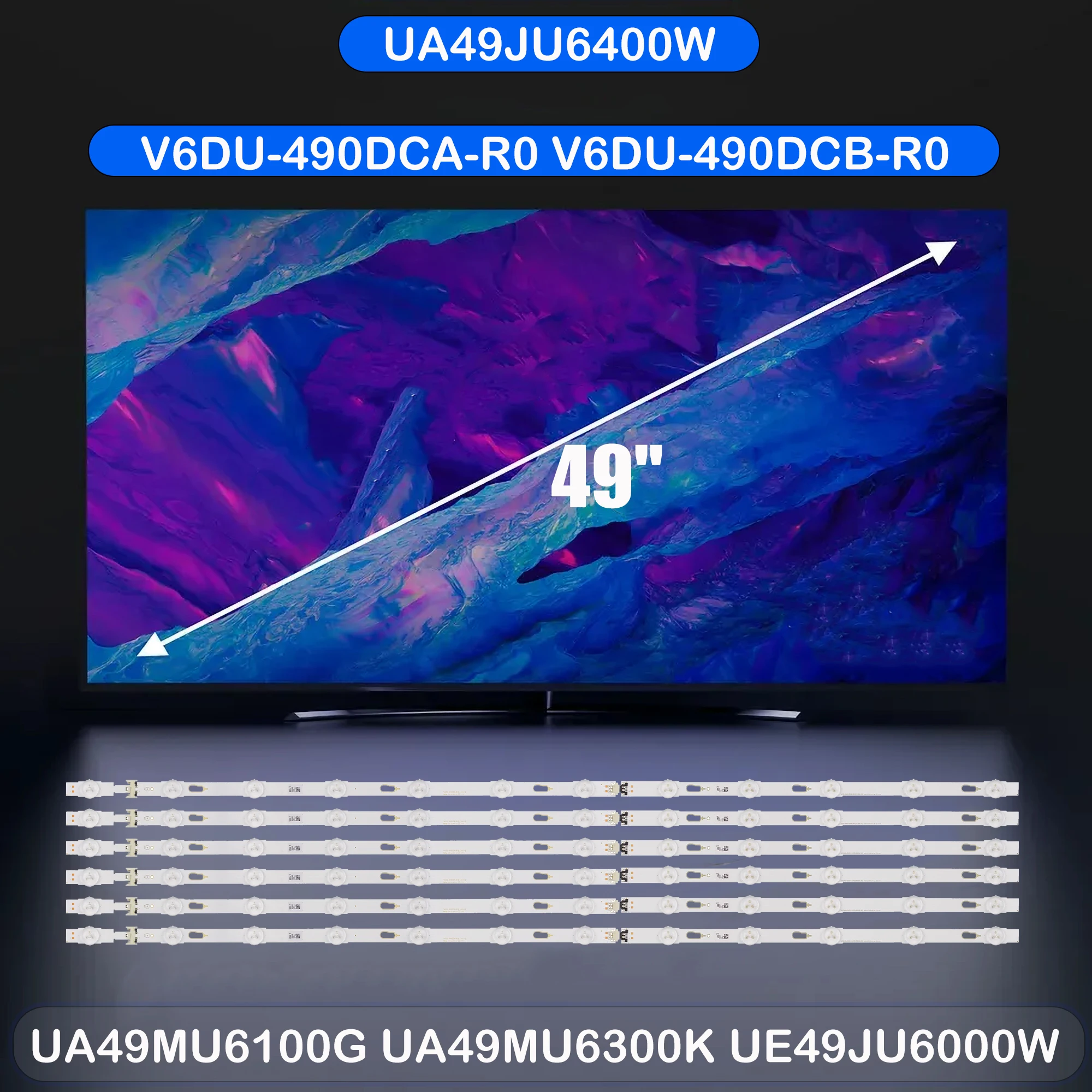

LED backlight Strip For UE49JU6445K UE49JU6445W UE49JU6450U UE49JU6450 UE49JU6455W UE49JU6465U UE49JU6470U UE49JU6470 UN49MU630D