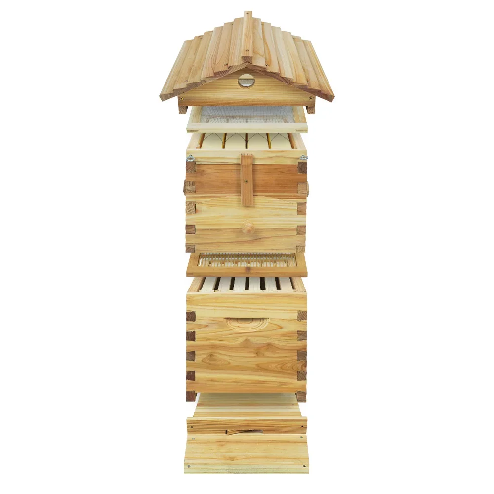 Automatic Flowing Hive Beehive Complete Kit Bee Hives Boxes Starter Kit Wooden Beekeeping House Beehive Boxes Beehive Frame