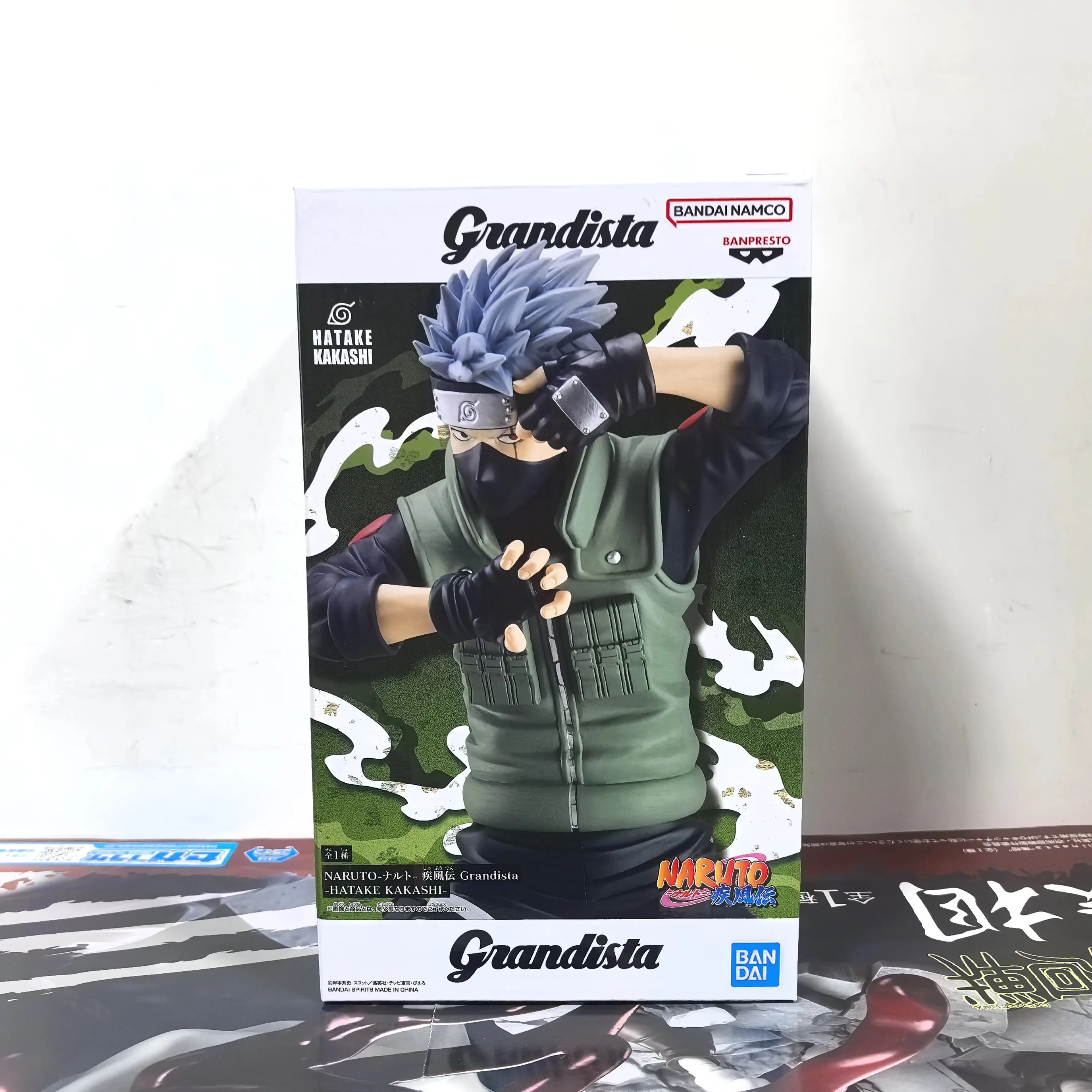 Bandai Original NARUTO Anime Figure Grandista Hatake Kakashi Action Figure Toys for Fans Gift Collectible Model Ornaments Toys