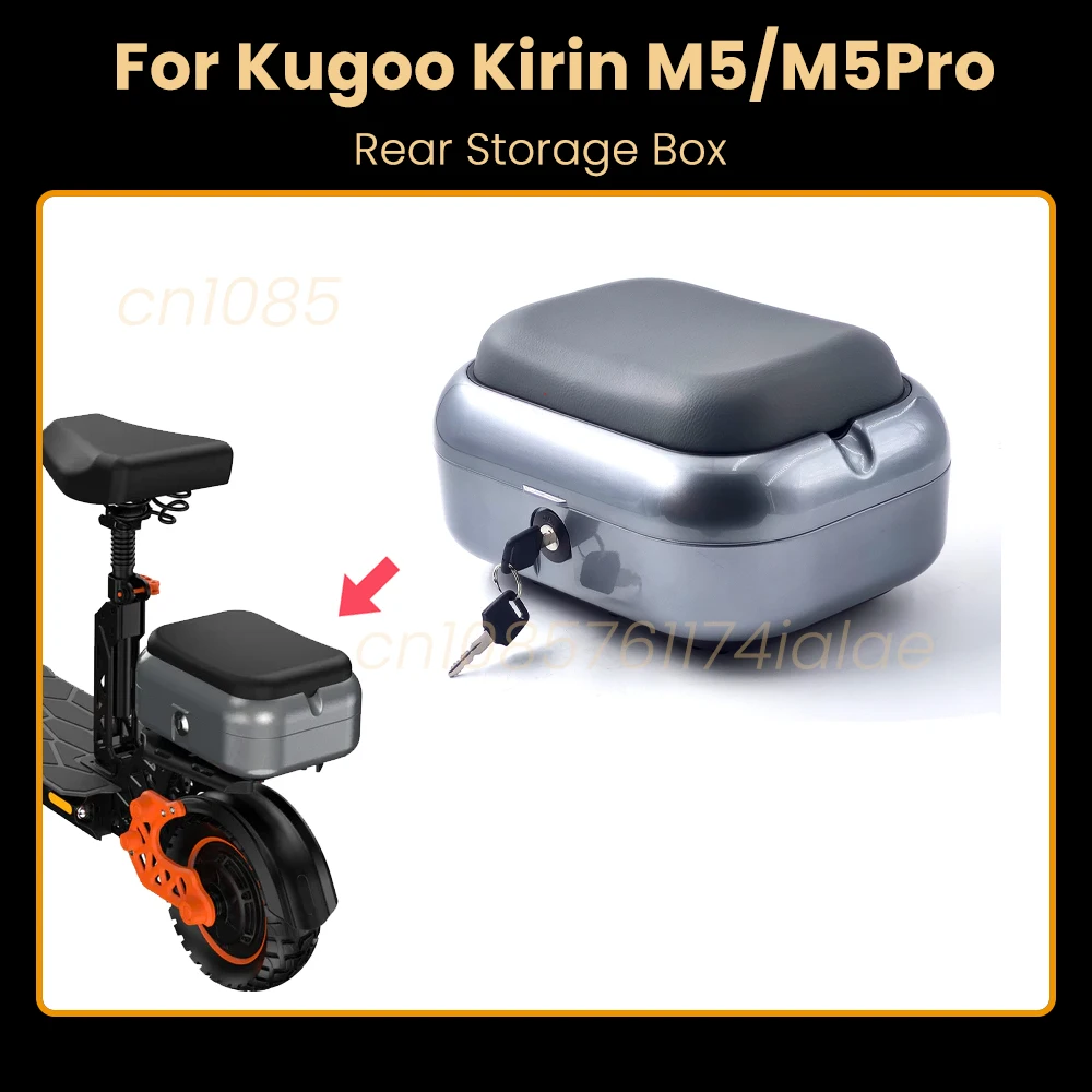 Rear Storage Box with Cushion Seat For Kugoo Kirin M5 / M5 Pro Electric Scooter Rear Trunk Sitting Container Case Replace Parts